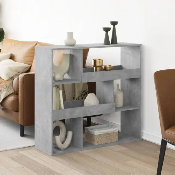 Promocja Regał, szarość betonu, 100x33x94,5 cm, materiał drewnopochodny Lumarko! - Hurtownia wielobranżowa Lumarko